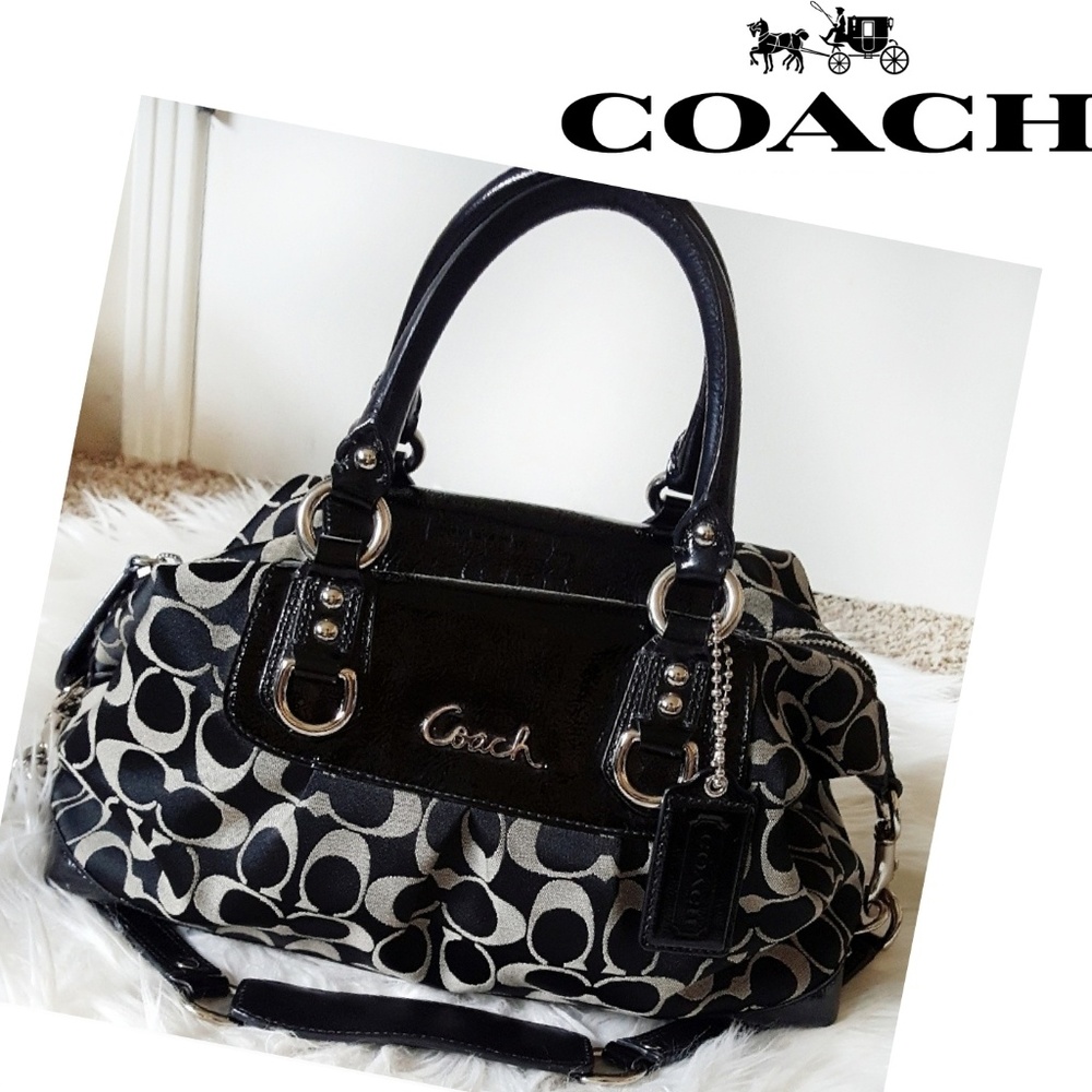 SOLD Coach Monogram Satchel Bag - Picture 1 of 8